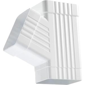 Downspout Gutter for Y Connector 3X4,Square Downspout Diverter White Rain Gutter Downspout Accessory Stainless Steel Gutter Y Connector Rainwater Drainage (Fits 3 X 4 inches)