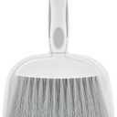 Dust pan, Mini Dustpan and Brush Set, Small Broom and Dustpan Set, Small Hand Broom and dust pan Set, Whisk Broom, Dust pan and Brush for Desk, Table, Home, Kitchen Necessities (Gray) (1pcs)