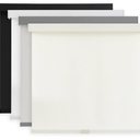 AOSKY Light Filtering Roller Shades Cordless Blinds for Windows, 1% Openness Free-Stop Shades with Valance, Thermal Insulated Fabric, UV Protection, Natural Woven Blinds（41" W x 72" H, Ivory）