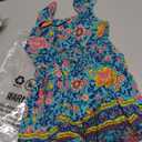 PopReal Mommy and Me Dresses Boho Casual Maxi Dress Summer Short Dress V Neck Wrap Floral Print Short Sleeve, Size: 3T