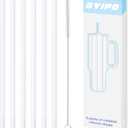 Replacement Silicone Straws for Stanley 40 oz Adventure Tumbler, 6 Pack Reusable Food Grade Silicone Straws with Cleaning Brush, Can be Cut Off  for Stanley Cup 40 oz Water Jug Accessories, 12" Long (Transparent)