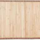 Queensell Bamboo Rug  Bamboo Bathroom Accessories Area Rug  Bamboo Bath Mat  Bathroom Rugs  Bamboo Runner Small Rug 17" x 24" Light Brown