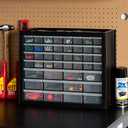 IRIS USA Screw Tool Organizer Small Parts Cabinet Chest, 44-Drawer Hardware Electronics Nuts Bolts Storage Drawers Organization Toolbox Garage Craft Business Teacher Beads Scrapbook Art Hobby - Black