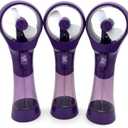 Outdoor Personal Water Misting Fan Handheld Battery Operated Cooling Fans Portable Mist Spray Fan for Sports Travel Beach (Purple)