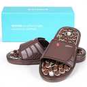 BYRIVER Portable Compact Travel Foot Massager, Acupuncture Ball Massage Flip Flops Slippers Tools, Destress Relaxation Gift for Men Women Dad Mom(S)