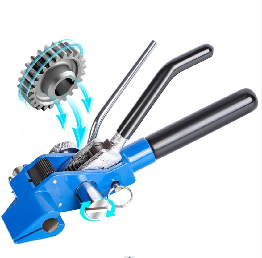 Steel Strapping Banding - Stainless Steel Banding Tool Band Coil 3/16"~3/4", Tensioner, Crimper, Cutter, Ratchet type Plier for Tensioning, Packing, Bundling