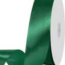 1 1/2 inch Christmas Green Stain Ribbon - 100 Yards Solid Fabric for Gift Wrapping, Floral Bouquets, Wedding & Home Party Decoration