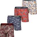 ED HARDY Mens Boxer Briefs 4 Pack, Soft Fabric Underwear, Pull On Closure, Machine Washable Comfortable Stretch Boxers (Small, 4pk - Skulls & Eagels)