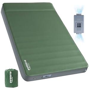Elegear CumbreX Air & Foam Self Inflating Sleeping Pad, Built-in Electric Pump 4" Ultra-Thick Memory Foam Camping Mattress with Pillow Double Camping Pad 4-Season R-value 9.5 Camp Mat for Travel Full Size