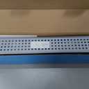 24 inch Linear Shower Drain with Removable Square Hole Panel by Using Brushed 304 Stainless Steel Process, Linear Drain Equipped with Adjustable Feet and Hair Strainer