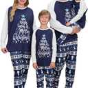 VS&LLWQ Family Christmas Pjs Matching Sets Christmas Pajamas for Family Christmas Elf Pjs Holiday Xmas Jammies Set (Large, Ab1)