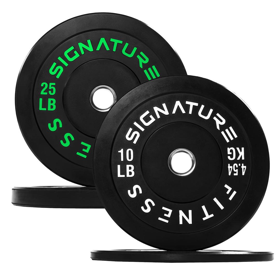 Fitvids Olympic Bumper Plates Set, 2" Weight Plates For Strength Training & Weightlifting, 70LB Set (10LB, 25LB), Multiple Packages