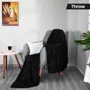 Utopia Bedding Black 300GSM Fleece Blanket (Throw Size - 50x60 Inch) Luxury Soft Bed Blanket (Bulk Pack of 16)
