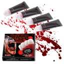 10 x Kangaroo Vampire Fake Blood - Scab Washable Fake Blood for Face Makeup - Coagulated SFX Blood Paint for Horror Scary Halloween Costume Prop - Creepy Vampire Cosplays Kit (Packaging May Vary)