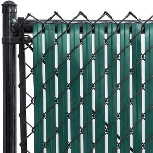 Chain Link Fence Privacy Blade Slates with Bottom Lock 4x10 Ft Green for Gardening, Privacy, Outdoor Wall, Balcony, Patio, Yard, Safety Fence Screen Cover for Dog, Cat, Pet Hedge Slats