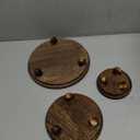 Amyhill 3 Pcs 8/6/4 Inch Wooden Risers for Display Wood Pedestal Stand Mini Tray Stand Round Wooden Pedestal Holder Rustic Riser for Decor Tiered Tray Decor Home Kitchen(Brown)