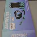 Zenoplige Mask Fins Snorkel Set, Snorkeling Gear for Adults, Panoramic View Snorkel Mask Anti-Fog, Adjustable Dive Flippers, Dry Top Snorkel and Travel Bag, Scuba Gear for Swimming Snorkeling Diving (S/M, Transparent Green)