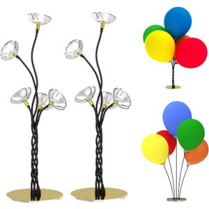 YALLOVE Flexible Balloon Stand Kit Set of 2, Black