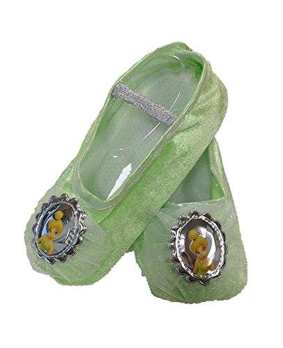 Child Tinker Bell Ballet Slippers, Green, Standard