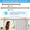 Shower Curtain Rod 41-73 Inch Warm Gold Tension Curtain Rod