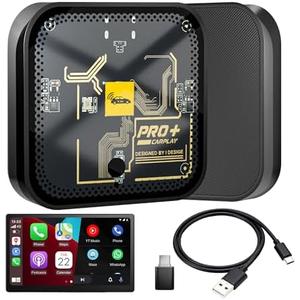 Wireless CarPlay Adapter, Apple CarPlay Wireless Adapter Converts Wired to Wireless, Plug & Play Auto Connect for iPhone iOS 10+, Compatible with Factory CarPlay Cars 2015+, Transparent