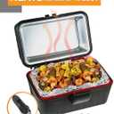 VaygWay 12V Portable Heating Lunch Box Electric Insulated Lunch Box Food Warmer Universal Perfect for Traveling, Picnics, Camping and On-site Lunch Break