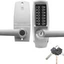 Mechanical Door Lock, Mechanical Push Button Lever Lock, Keyless Entry Commercial & Residential, Water-Proof Zinc Alloy, Easy to Install, for Garden, Yard, Garage