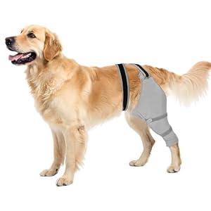 Dog Sleeve for Rear Legs to Stop Licking, Upgraded Recovery Sleeve for Hind Back Leg Wounds, TPLO, ACL Surgery, Light Comfortable Cone Alternative, Left, XS, Grey