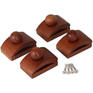 Precision Quilting Tools Classy Clamps Wooden Quilt Wall Hangers - 4 Small Hanger Clips (Black) and Screws for Wall Hangings - Tapestry Hangers for Hanging - Quilt Clips (Dark)