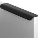 goldenwarm 10 Pack 3 Inch Finger Pulls Black Cabinet Edge Pulls Black Edge Tab Drawer Handles Aluminum Alloy Cabinet Hardware for Kitchen Cupboard