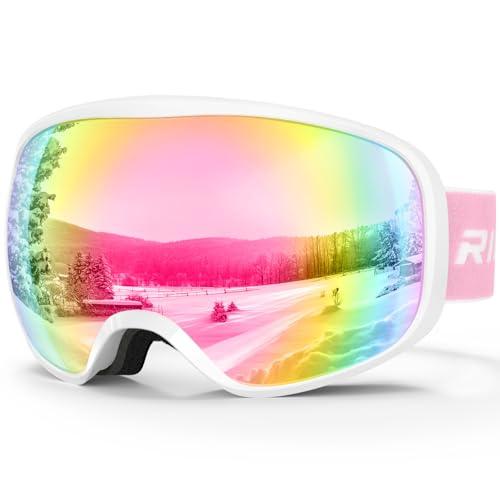 RIOROO Ski Goggles Snowboard Goggles for Men Women Adults Youth,Over Glasses OTG/100% UV Protection/Anti-fog/Wide Vision