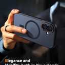 JUESHITUO Magnetic for iPhone 17 Case: Upgraded [Full Camera Protection], with [1X Screen Protector] [Camera Button], 6.3" Case for iPhone 17, Black
