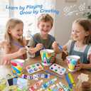Kids Gardening Set Paint and Plant Flower Gardening Kit with 3 Pots, Kids Garden Flower Growing Kit Arts and Crafts Toys Gifts for Girls Boys Children Toys Gift for Girls Boys Ages 5 6 7 8 9 10 11 12