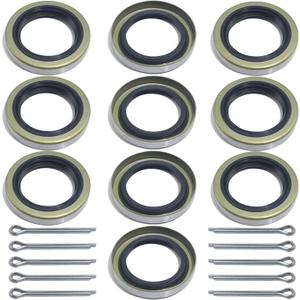 10pack ID 1.719" x OD 2.565" Trailer Axle Hub Wheel Grease Seal with Pin for 3500lb Spindles #84 RV Axle Dexter Replace 171255TB 10-19