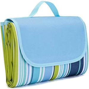 LRUUIDDE Extra Large 80"x 80" Beach Blanket, Outdoor Picnic Blankets, Waterproof Sandproof Portable Blankets, Foldable and Lightweight for Spring Summer Camping, Beach, Park (Blue, 80x80 in)