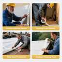 Vapor Barrier Tape 2 Rolls, 4" Wide x 180' Long Moisture Barrier Tape, 9 mil White polyethylene Tape, Moisture Sealing and Seams for Crawl Spaces, Vapor barriers, Marine, Insulation