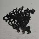 uxcell 8Pcs Self Adhesive Wall Mirror Sticker, 20cm x 20cm 7.87"L x 7.87"W Acrylic DIY Hollow Mirror Wall Decal Applique Pattern for Home Cabinet Wall Decor, Black