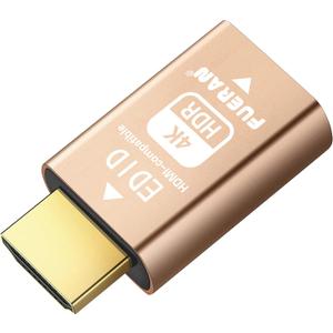HDMI edid EmulatorThrough for Video Splitters, Switches, Extenders & AV Receivers  Dummy hdmi Emulator, Stable Signal Output(4K-HDR (3840X2160@60Hz))