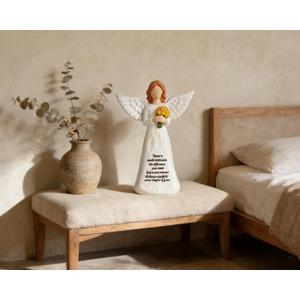 Retirement Gift for Woman, Happy Retirement Gifts for Women Teacher Nurse Friend Coworker, 7 Angel Figurine for Retirement Party Decorations (Yellow Tulip Retired Angel)