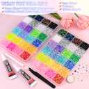 2 Boxes 3+4/5mm Jelly Rhinestones for Bedazzling, 22000Pcs Multicolor Flatback Resin Gems for Crafting, Bedazzler Kit with 2Pcs 10ml B7000 Jewelry Glue for DIY Crafts Book Fabric Decor Nail Art