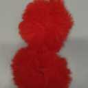 2pcs Plush Faux Rabbit Fur Hair Ties, Elastic Furry Hair Scrunchies Ponytail Scrunchies Hair Accessories, (Red)