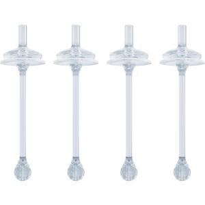 NUK Learner Cup Soft Silicone Replacement Straws, 4-Pack, BPA-free, Dishwasher-safe, Compatible with NUK 10oz. Straw Learner Cup