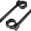 Motoforti Aluminum 50mm Clipon Handlebar Replacement Fit for Fork Diameter 50mm Universal Cafe Racer Tilt Angle 8 7/8" BarsBlack