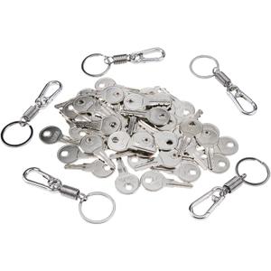 ZTUOAUMA 50X RV Lock Keys CH751 for RV Compartments Campers Cabinet Door Hatch Locks Carts T-Handles Pickup Shells Tool Boxes Trash Laundry Chutes Sprinkler Controllers with 5PCS Keychain