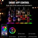 VEVOR LED Lighted Liquor Bottle Display, 3 Tiers 30 Inches, Supports USB, Illuminated Home Bar Shelf with RF Remote & App Control 7 Static Colors 1-4 H Timing, Acrylic Lighted Shelf for 24 Bottles
