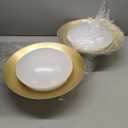 2 Pack Dimmable Mid Century Modern Flush Mount Ceiling Light, White and Gold LED Ceiling Light, 11.8in Kitchen Lighting Fxitures Ceiling with Acrylic Shade for Hallway Bedroom Entryway Laundry Room - Amazon.com