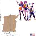 KPop Demon Hunters Huntrix Cardboard Cutout Standee Life Size Character Display for Fans, Parties, or Room Dcor Rumi, Myra, and Zoey Group Cardboard Figure - Officially Licensed, 66 in x 66 in