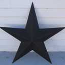 CWI Gifts Metal Barn Star - 48 inch Galvanized Hanging Star - Farmhouse Wall Decor - Black