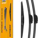 AUTOBOO 16"+16" Windshield Wipers with 12 Inch Rear Wiper Blade Replacement for Jeep wrangler JL 2018 2019 2020 2021 2022 2023-Original Factory Quality (Pack of 3) (16"+16"+12")