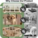 12Pcs Clear Acrylic Plastic Dog Playpen, 23.6 H Lightweight & Easy Assemble Playpen Divider, Durable Safety Play Pen Indoors, Puppy, Cat, Small Animal(White)